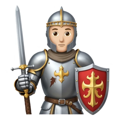 Knight with king Baldwin IV mask sticker