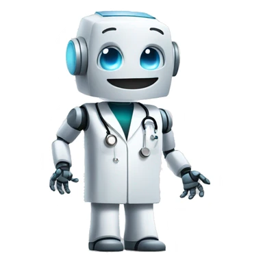 doctor robot handshake sticker