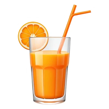 fresh orange juice in a glass sticker