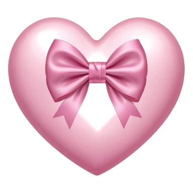 pink heart with light pink bow sticker