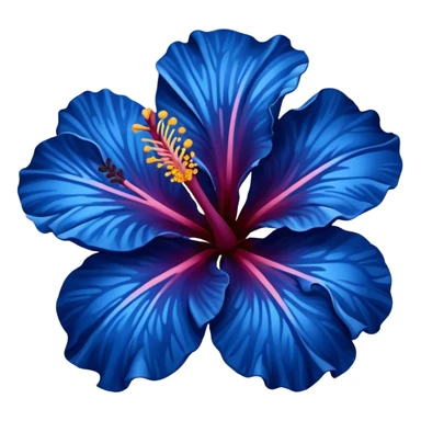 Dark blue flower hibiscus sticker