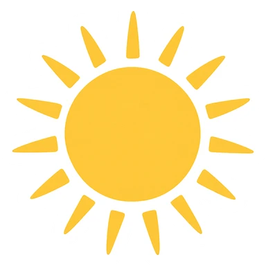 a yellow sun sticker