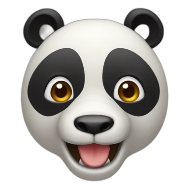 A panda bear mixed with a dino sticker