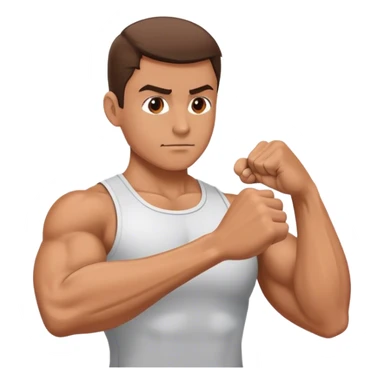 bodybuilder forearm exercise sticker