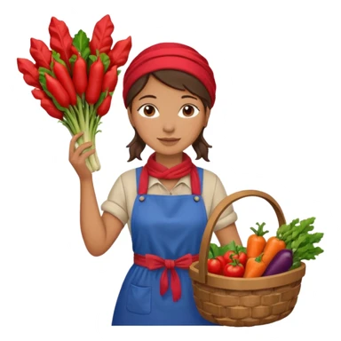 Farmer woman – Apron, scarf, basket of vegetables


 sticker