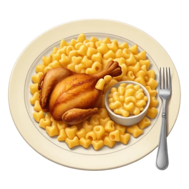 dinner plate chicken with mac and cheese on the side sticker