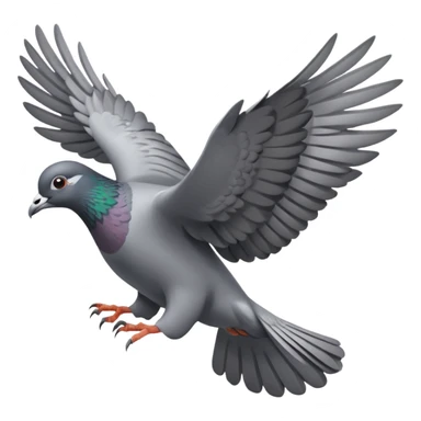 pigeon flying sticker