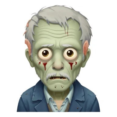 parisian zombie old man sticker