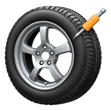 autoreifen emoji mit schraubenzieher sticker