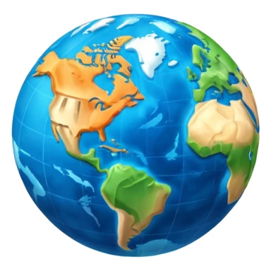 3d planet earth with building sticker