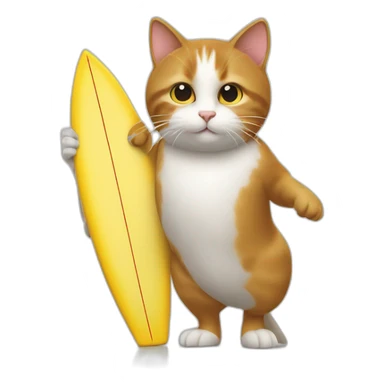 Un chat avec une poule faisant du surf sticker