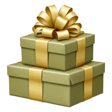 Light olive Christmas gifts under a white Christmas tree  sticker