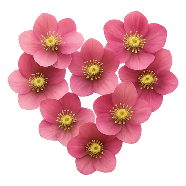 pink christmas rose heart,, remove background sticker