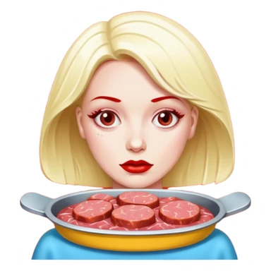 pop art monalisa SPAM meat slop portrait sticker