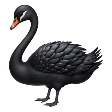 Shining black swan sticker