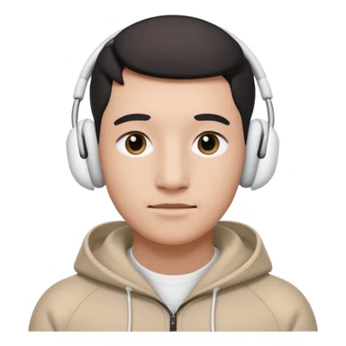 A face exactly like this « 😶 » and wearing airpods max without microphone  sticker