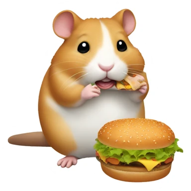Hamster Eat hamburger sticker