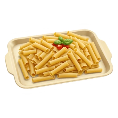 rectangle tray meal with  pasta sticker