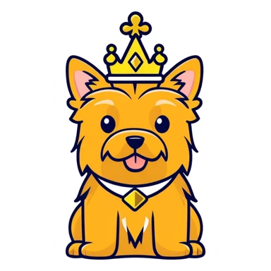 Yorkshire terrier golden princess  sticker