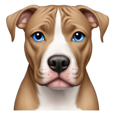 light brown pitbull with heterochromia blue eye sticker