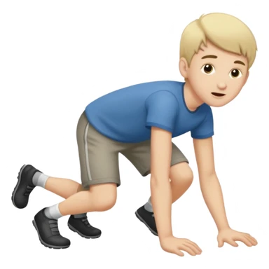 Child boy walking like animal sticker