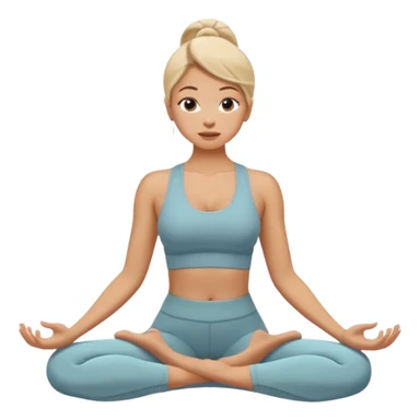woman burping during yoga practice sticker
