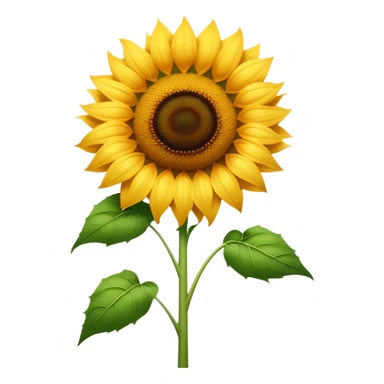 Cinematic Realistic Sunflower Emoji, Tall and bright, with a large, golden-yellow blossom facing the sun, its broad, textured petals surrounding a dark center. The sturdy green stalks and leaves frame the vibrant flower, while a gentle breeze causes the petals to sway. Soft glowing outline, capturing the essence of sunshine and warmth in a cheerful, towering sunflower! sticker