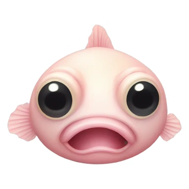 blob fish with droopy nose sticker
