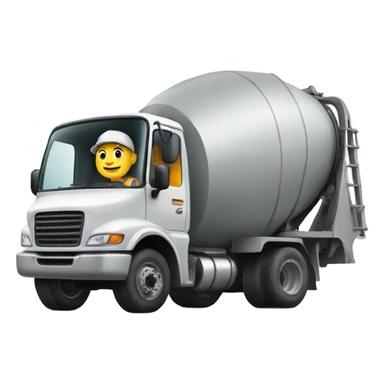 Male driving cement truck  sticker
