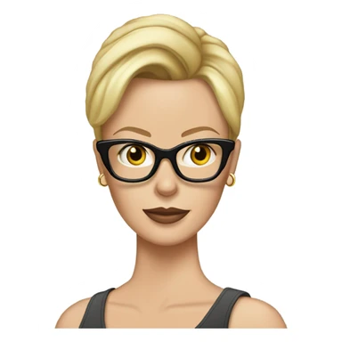 charlize theron wearing tank top and wearing glasses  sticker