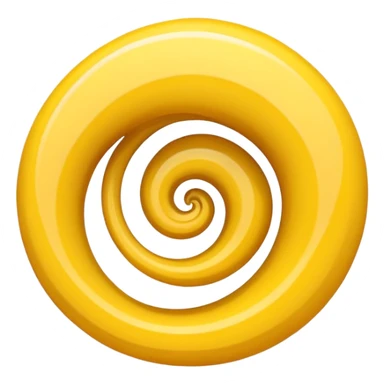 Thin Yellow Spiral swirl sticker