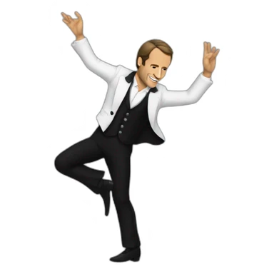 E Macron dancing flamenco sticker