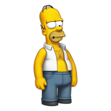 homer simpson qui bois une bier sticker