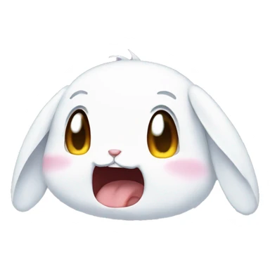 Anime bunny crying sticker