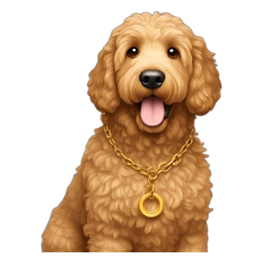 Light Brown golden doodle with good chain sticker