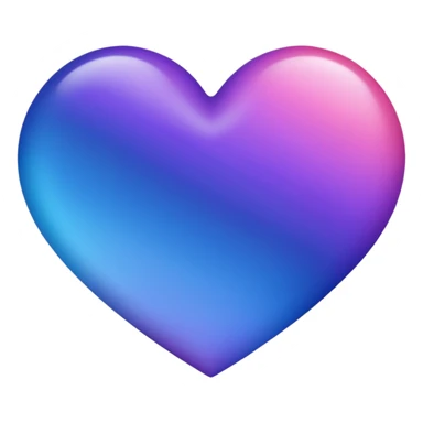 Blue-indigo-violet-purple-pink-gradients heart  sticker