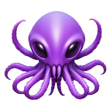 Clash of Clans aesthetic: Cinematic Playful Zerg Alien Emoji, rendered in a 3D vector-style similar to standard emojis with minimal shading and bold, simplified shapes. A compact, isometric, otherworldly creature with insectoid, organic details and subtle, eerie tentacles, softly glowing with a sinister alien charm. Simplified yet unmistakably iconic, highly detailed and consistent, glowing with a soft, spectral radiance and high shine. Stylized with a touch of bio-engineered mischief and a soft glowing outline, capturing the essence of a fearsome extraterrestrial menace with a playful twist! sticker