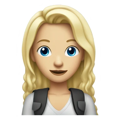 blonde girl in car interior blue eyes sticker