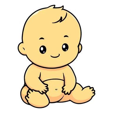 baby with oil sticker