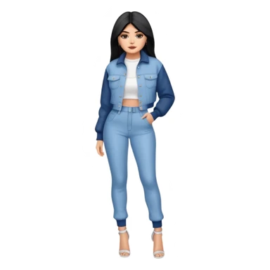 Kylie Jenner in full-length branded clothes sticker