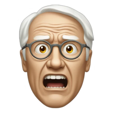 carl jung face screaming in fear sticker