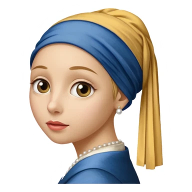 Girl with a Pearl Earring painting sticker