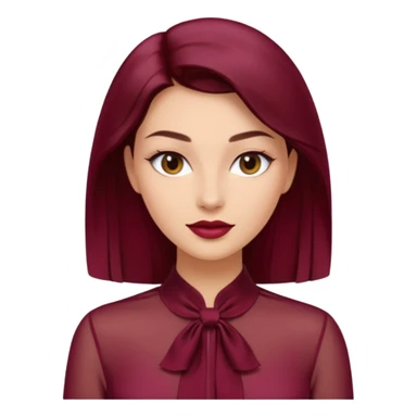  burgundy luxury style womens sheer blouse sticker