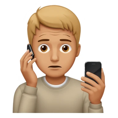 man stressed while watching mobile sticker