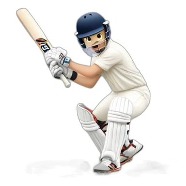 A player playing cricket  sticker