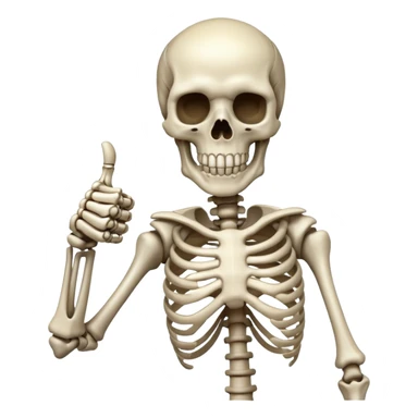 Skeleton hand giving a thumbs up sticker