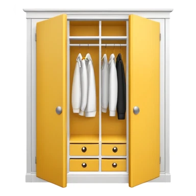 white corner closet with doors emoji style  sticker
