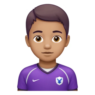 child with purple jersey sticker