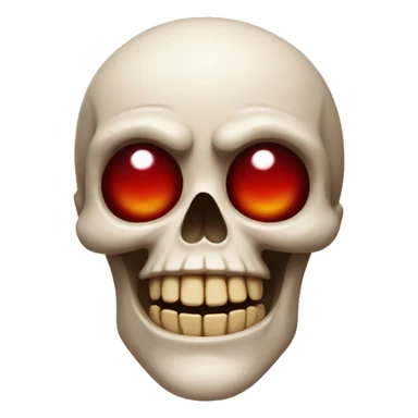 red eyessmile skull sticker