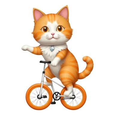 Cat riding a unicycle  sticker
